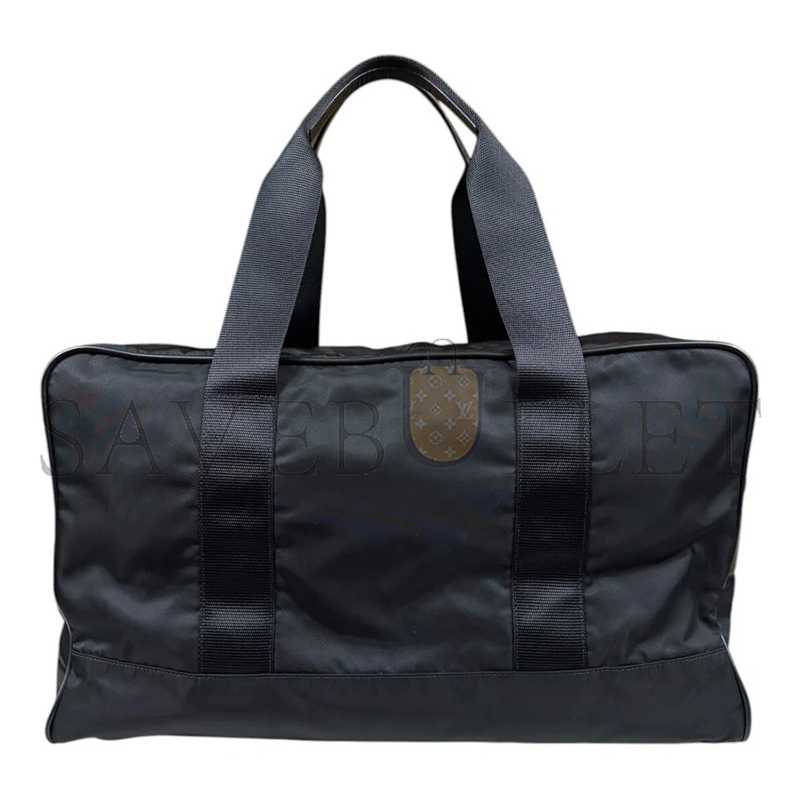 Pra*a re-nylon boston bag black unisex 2vc796 (44*28*23cm)